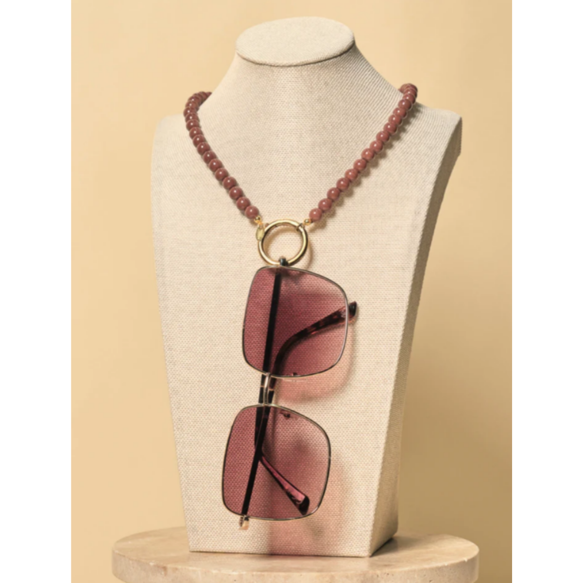 Sunny Cords Necklace Ceramico Marron