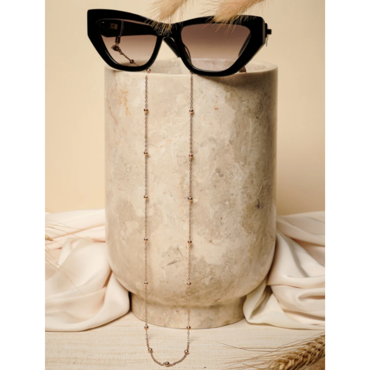 Sunny Cords Ball Chain Rose Gold