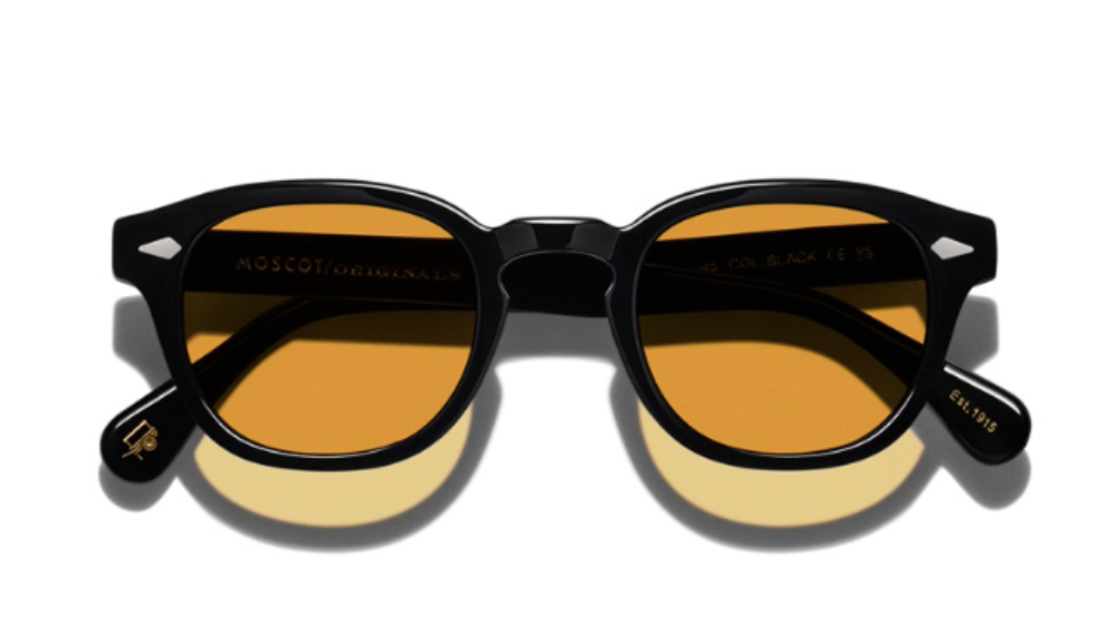 Óculos de sol Moscot Lemtosh Amber Custom made tints 49 cor Black – foto 1