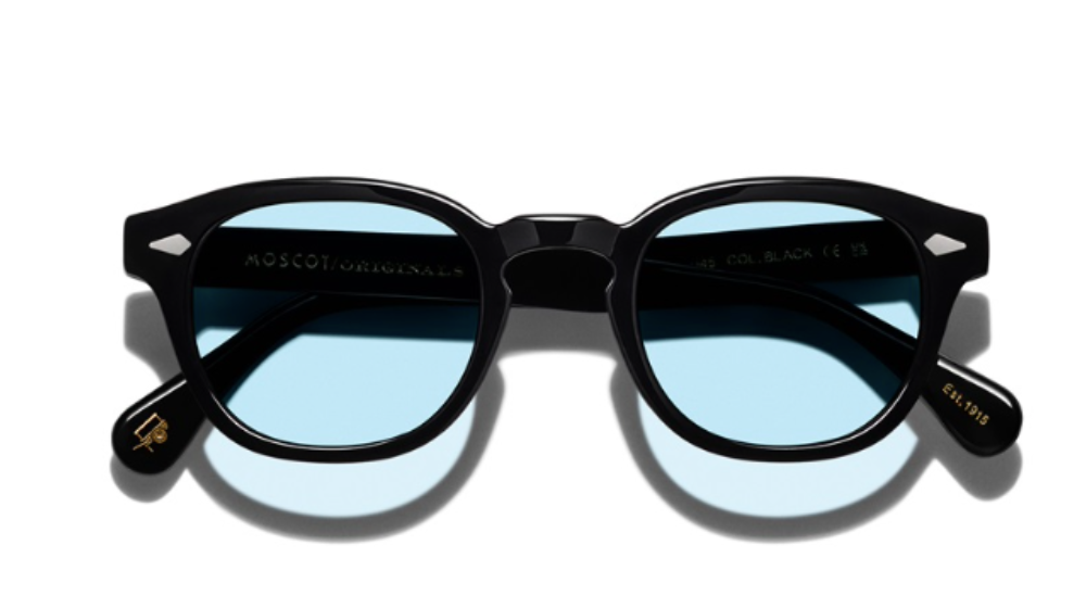Óculos de sol Moscot Lemtosh Bel Air Blue Custom made tints cor Black – foto 1