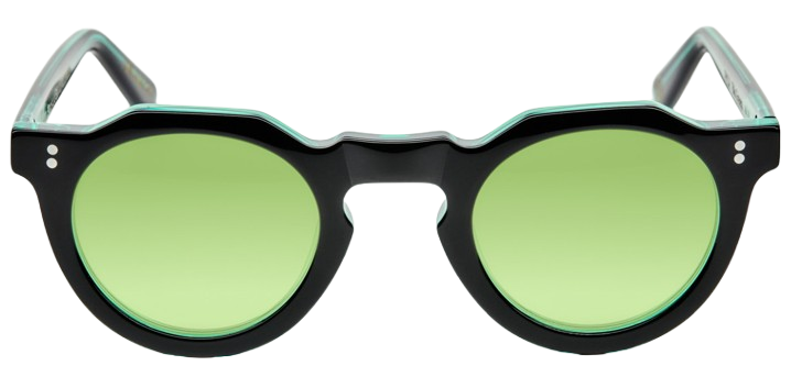Óculos de sol Lesca Picas Edição Limitada 009/060 cor Preto com verde – foto 1