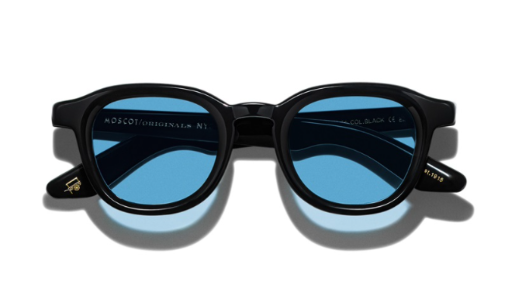 Óculos de sol Moscot Dahven Celebrity Blue Custom Made Tints cor Preto – foto 1