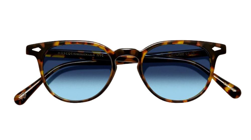 Óculos de sol Moscot Fevel cor Tortoise com lentes Denim Blue – foto 1