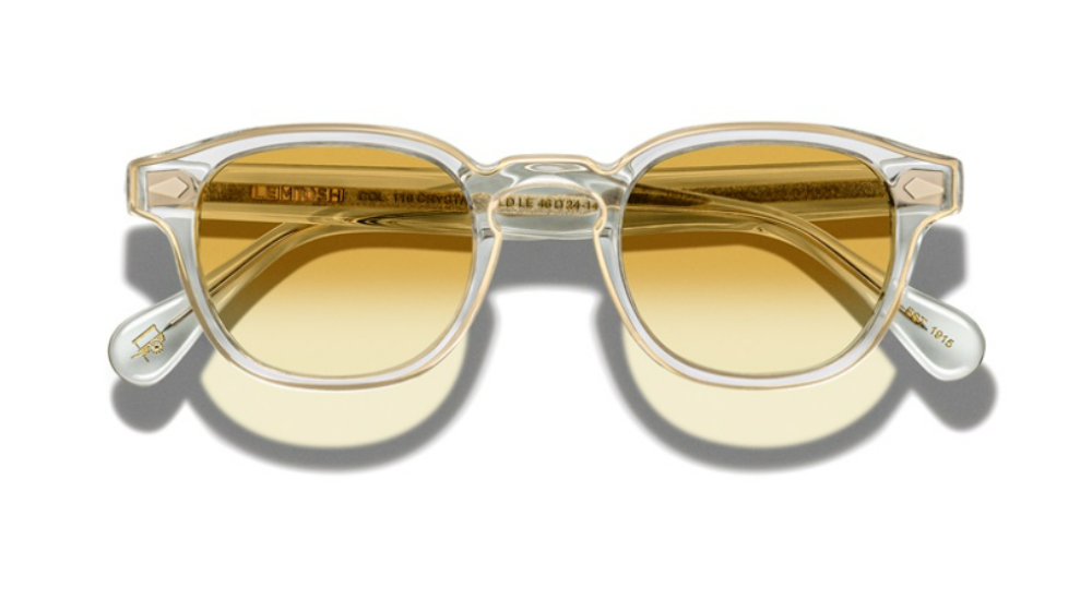 Óculos de sol Moscot Lemtosh 110 Crystal Gold Chestnut Fade Edição Limitada 110 anos – foto 1