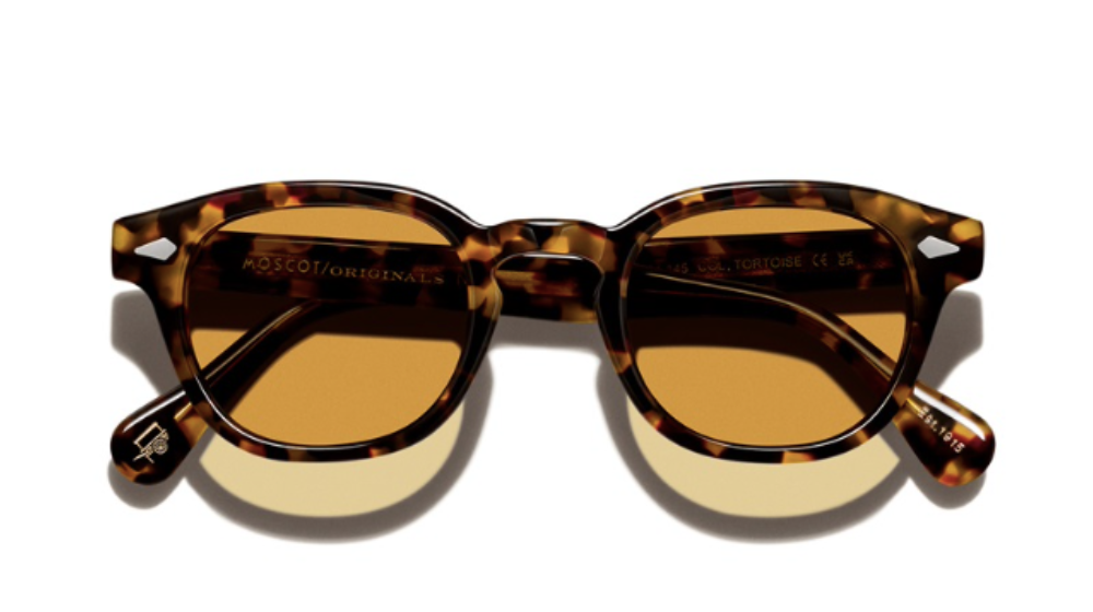 Óculos de sol Moscot Lemtosh Amber Custom made tints™ cor Tortoise – foto 1