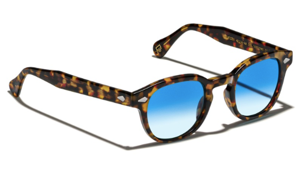 Óculos de sol Moscot Lemtosh Broadway Blue Custom made tints™ cor Tortoise – foto 2