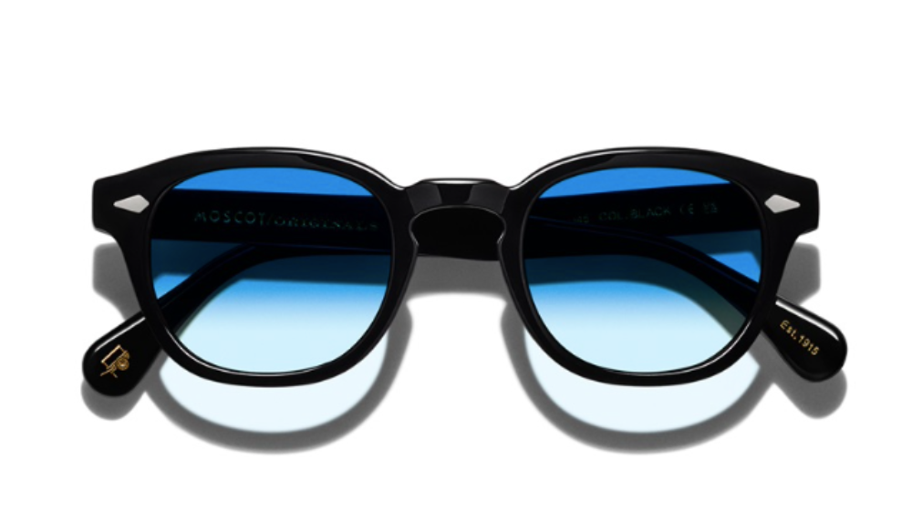 Óculos de sol Moscot Lemtosh Broadway Blue Fade Custom made tints cor Black – foto 1