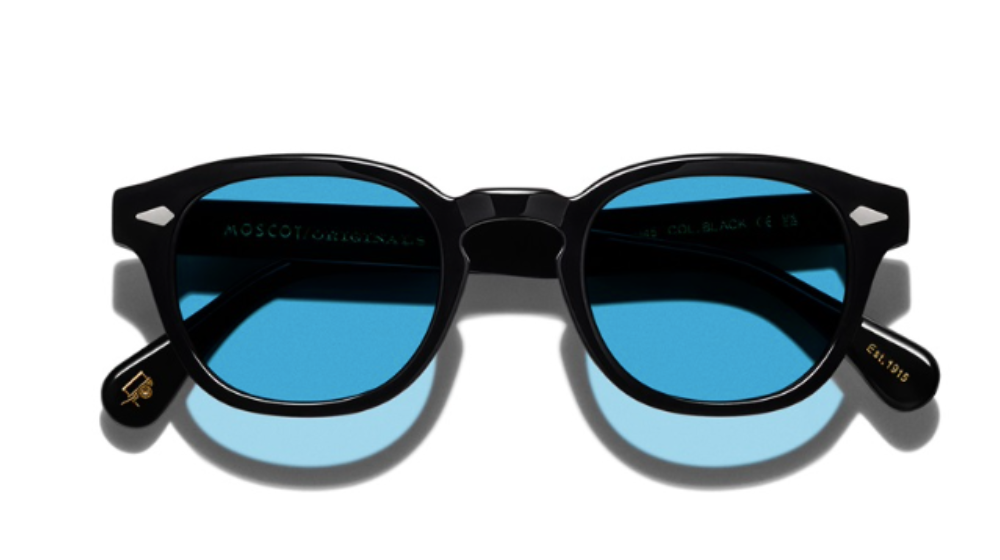 Óculos de sol Moscot Lemtosh Celebrity Blue Custom made tints™ cor Black – foto 1