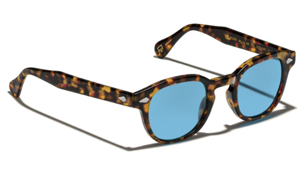 Óculos de sol Moscot Lemtosh Celebrity Blue Custom made tints™ cor Tortoise – foto 2