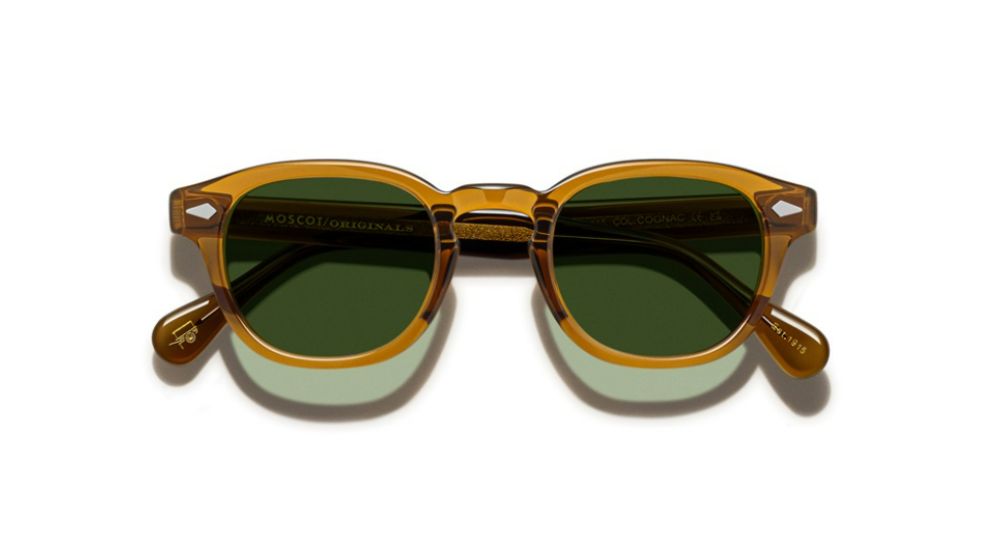 Óculos de sol Moscot Lemtosh cor Cognac Green – foto 1