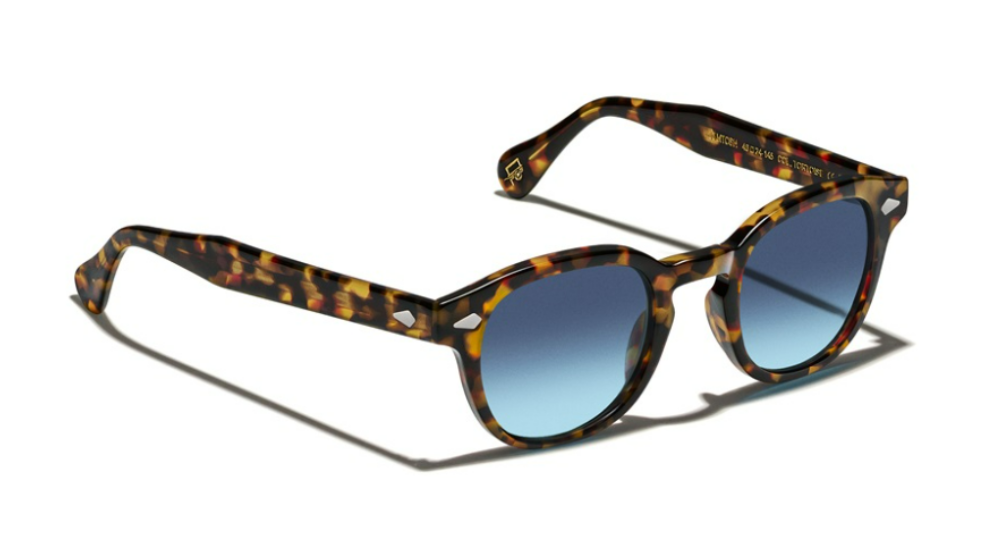 Óculos de sol Moscot Lemtosh Denim Blue Custom made tints™ cor Tortoise – foto 2