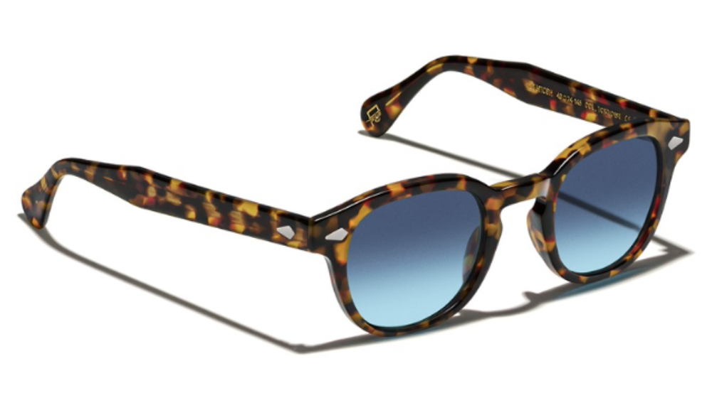 Óculos de sol Moscot Lemtosh Denim Blue Custom made tints™ cor Tortoise – foto 2