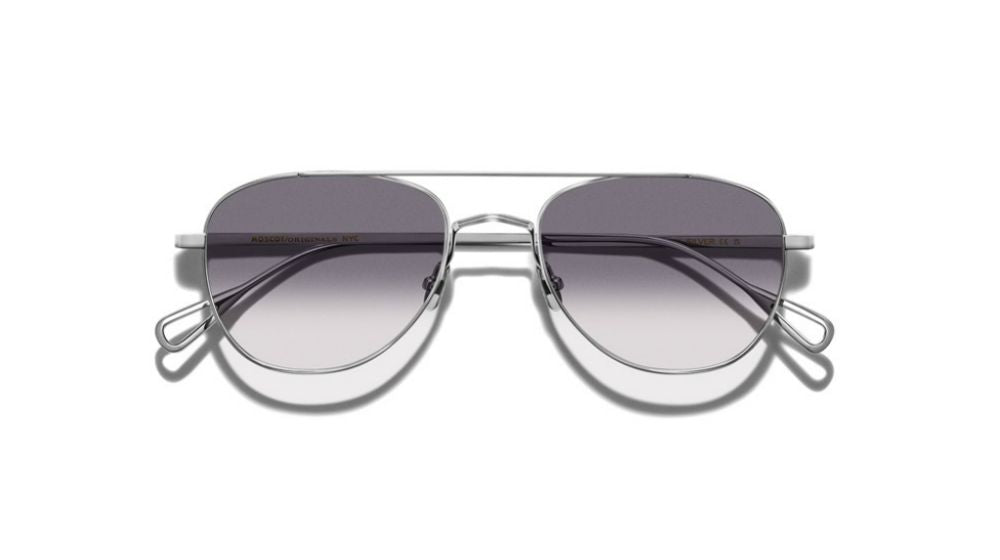Óculos de sol Moscot Shmeckel cor Silver American Grey Fade – foto 1
