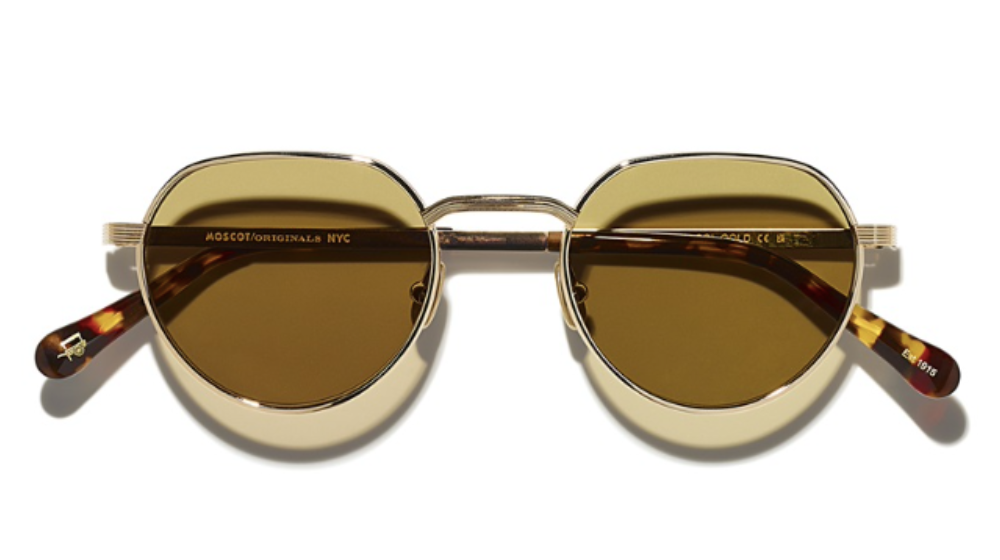 Óculos de sol Moscot Smendrik cor Gold – foto 1