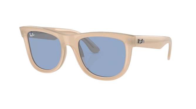 Óculos de sol Ray-Ban RB0502S Wayfarer Reverse cor Polido Opal Beige & Honey – foto 1