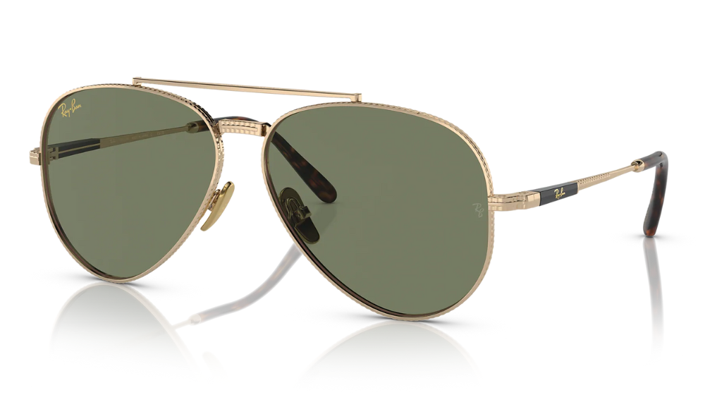 Óculos de sol Ray-Ban RB8225 Aviator II Titanium cor Gold – foto 1