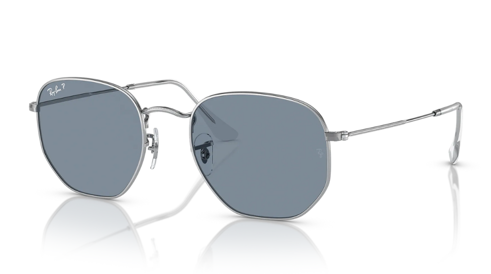 Óculos de sol Ray-Ban RB3548N Hexagonal cor Prateado – foto 1